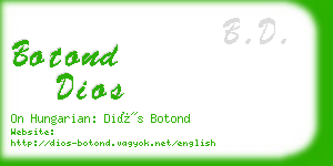 botond dios business card